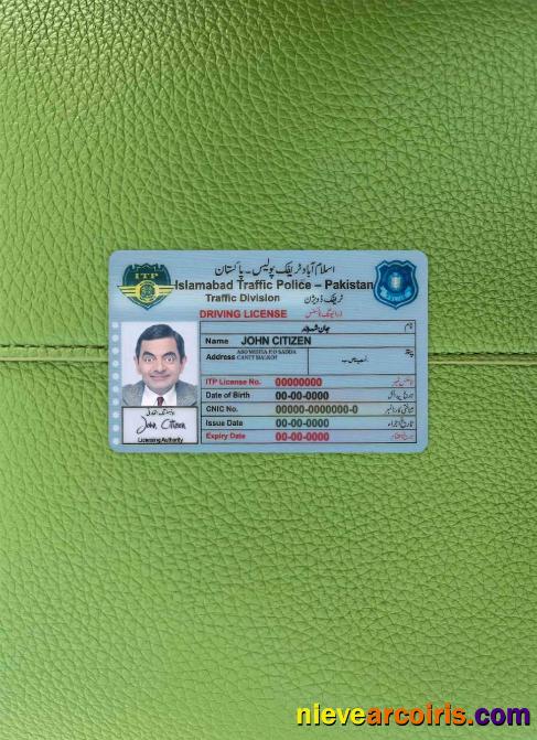 Pakistan Islamabad driving license photolook